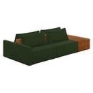 Sofá Ilha 2 Lugares Living 292cm Modulado para Sala Lary Veludo Verde K01 - D'Rossi