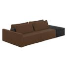Sofá Ilha 2 Lugares Living 292cm Modulado Sala Lary Veludo-pu Pto K01 - D'rossi Cor Marrom