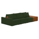 Sofá Ilha 3 Lugares Living 372cm Modulado Lary Veludo K01 Cor Verde