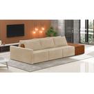 Sofá Ilha 3 Lugares Living 402cm Modulado para Sala Lary Veludo K01 - D'Rossi