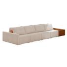 Sofá Ilha 4 Lugares Living 392cm Modulado Lary Bouclê K01 Cor Creme
