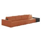 Sofá Ilha 4 Lugares Living 472cm Modulado Lary Bouclê Pu Pto K01 Cor Mostarda Sofá Ilha 4 Lugares Living 472cm Modulado Lary Bouclê Pu Pto K01 Cor Mostarda