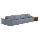 Sofá Ilha 4 Lugares Living 472cm Modulado para Sala Lary Linho K01 - D'Rossi