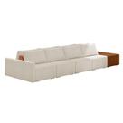Sofá Ilha 4 Lugares Living 512cm Modulado Lary Bouclê K01 Cor Bege