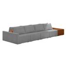 Sofá Ilha 4 Lugares Living 512cm Modulado Lary Bouclê K01 Cor Cinza Sofá Ilha 4 Lugares Living 512cm Modulado Lary Bouclê K01 Cor Cinza