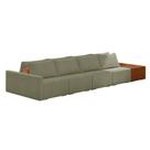 Sofá Ilha 4 Lugares Living 512cm Modulado Lary Bouclê K01 Cor Verde