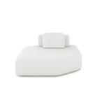 Sofá Ilha Dakota Chaise 168cm Modulado Encosto Almofada Solta Bouclê OffWhite G33 - Gran Belo