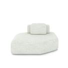 Sofá Ilha Dakota Chaise 168cm Modulado Encosto Almofada Solta Linho OffWhite G33 - Gran Belo