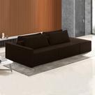 Sofá Ilha Modulado Milos 232cm Puff Lateral Veludo Marrom G33 - Gran Belo Sofá Ilha Modulado Milos 232cm Puff Lateral Veludo Marrom G33 - Gran Belo