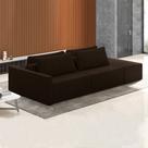 Sofá Ilha Modulado Milos 252cm Puff Lateral Veludo Marrom G33 - Gran Belo Sofá Ilha Modulado Milos 252cm Puff Lateral Veludo Marrom G33 - Gran Belo