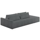 Sofá Ilha Modular Para Sala 252cm com Puff Dublin K01 Bouclê Cinza - Lyam Decor Sofá Ilha Modular Para Sala 252cm com Puff Dublin K01 Bouclê Cinza - Lyam Decor