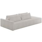 Sofá Ilha Modular Para Sala 252cm Com Puff Dublin K01 Bouclê Creme - Lyam Decor