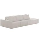 Sofá Ilha Modular Para Sala 312cm com Puff Dublin K01 Bouclê Creme - Lyam Decor