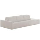 Sofá Ilha Modular Para Sala 312cm com Puff Dublin K01 Bouclê Creme - Lyam Decor