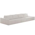 Sofá Ilha Modular Para Sala 392cm com Puff Dublin K01 Bouclê Creme - Lyam Decor