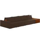 Sofá Ilha Modular Para Sala 392cm com Puff Dublin K01 Veludo Marrom Sintético Caramelo - Lyam Decor Sofá Ilha Modular Para Sala 392cm com Puff Dublin K01 Veludo Marrom Sintético Caramelo - Lyam Decor