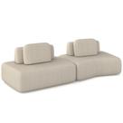 Sofá Ilha Modular Para Sala Living Orgânico 315cm Angra K01 Bouclê Bege - Lyam Decor