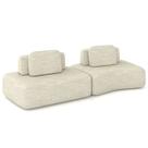 Sofá Ilha Modular Para Sala Living Orgânico 315cm Angra K01 Linho Champanhe - Lyam Decor Sofá Ilha Modular Para Sala Living Orgânico 315cm Angra K01 Linho Champanhe - Lyam Decor