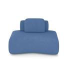 Sofá Ilha Sala de Estar Dakota 174cm Modulado Encosto Almofada Solta Veludo Azul G33 - Gran Belo