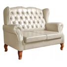 Sofá Imperador Namoradeira Chesterfield Capitonê material sintético Bella Decor