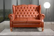 Sofá Imperador Namoradeira Chesterfield Retrô Colonial Cobre Caramelo Sofá Imperador Namoradeira Chesterfield Retrô Colonial Cobre Caramelo