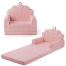 Sofá Infantil Blissful Diary 2 em 1 Dobrável Concha Rosa