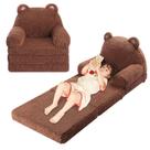 Sofá infantil dobrável MOMCAYWEX Sherpa Teddy Bear 18 meses ou mais