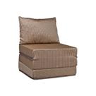 Sofá Infantil Solteiro Luck Puff D23 Tecido Marrom Quadriculado - Luckspuma