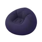 Sofá Inflável Puff Poltrona Aveludado Descanso Aconchego Cor:Azul Marinho
