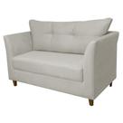 Sofá Isis 2 Lugares Suede Bege - Vallisa Decor