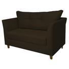 Sofá Isis 2 Lugares Suede Marrom - Vallisa Decor