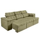 Sofá Itália 210 cm Retrátil e Reclinável Suede Castor - Sofá na Web