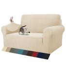Sofá jacquard Slipcover ZNSAYOTX para 2 almofadas Loveseat Bege
