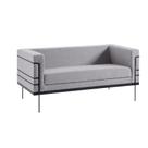 Sofá Jeanneret-Gris 2 Lugares Linhão Cinza G17 - Gran Belo