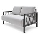 Sofa Joe Cinza Fibra Preta Base Preta 160cm - 61825