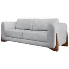 Sofa Jolie 3 Lugares 230cm Pes Boomerang Linho Boucle 3302 Ezz