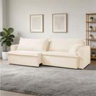 Sofá Jorge 3 Lugares Retrátil e Reclinável 210CM Off White D'Rossi Sofá Jorge 3 Lugares Retrátil e Reclinável 210CM Off White D'Rossi