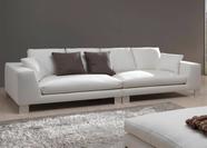 Sofá King-Size, 4 Lugares, Revestimento em sintético Branco - KNG001
