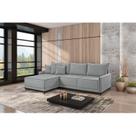 Sofá Linho 3 Lugares 264cm com Chaise Lado Esquerdo Barra