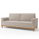 Sofá Living 160cm 2 Lugares Kayrós D05 Bouclê Bege - Mpozenato