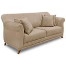 Sofá Living 2 Lugares 1,60m Vênus Suede Pés Castanho - Pallazio
