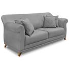 Sofá Living 2 Lugares 1,80m Vênus Veludo Cinza Grafite Pés Castanho - Pallazio Sofá Living 2 Lugares 1,80m Vênus Veludo Cinza Grafite Pés Castanho - Pallazio