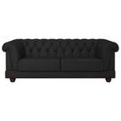 Sofá Living 2 Lugares 190cm Apso material sintético Preto - Sallar Home