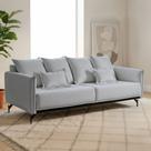 Sofá Living 2 Lugares 200cm com Base de Ferro Tecido Bouclé Acácia