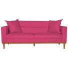 Sofá Living 2 Lugares 200cm Viena Sala de Estar Recepção Suede Pink - INCASA DECOR