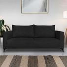 Sofá Living 2 Lugares com Pés de Ferro Almofadas Soltas 160cm Neso Bouclê Preto G63 - Gran belo Sofá Living 2 Lugares com Pés de Ferro Almofadas Soltas 160cm Neso Bouclê Preto G63 - Gran belo