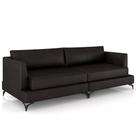 Sofá Living 2 Lugares Para Sala 190cm Pés Metálicos Orin P08 Couro Vinho - Lyam Decor Sofá Living 2 Lugares Para Sala 190cm Pés Metálicos Orin P08 Couro Vinho - Lyam Decor
