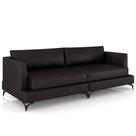 Sofá Living 2 Lugares Para Sala 190cm Pés Metálicos Orin P08 Couro Vinho - Lyam Decor Sofá Living 2 Lugares Para Sala 190cm Pés Metálicos Orin P08 Couro Vinho - Lyam Decor