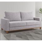Sofá Living 3 Lugares 180cm Linhão Livia Bege Juta