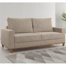 Sofá Living 3 Lugares 180cm Linhão Livia Marrom Castanho